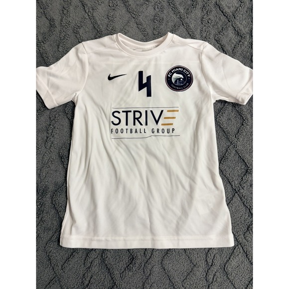 Nike Other - Nike FC Miami City White Soccer Jersey #4 STRIVE Football Group Kids Medium